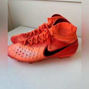 Nike Magista Obra2 Soccer Cleat 10.5 Elite Flyknit Boot Crimson Orange Black